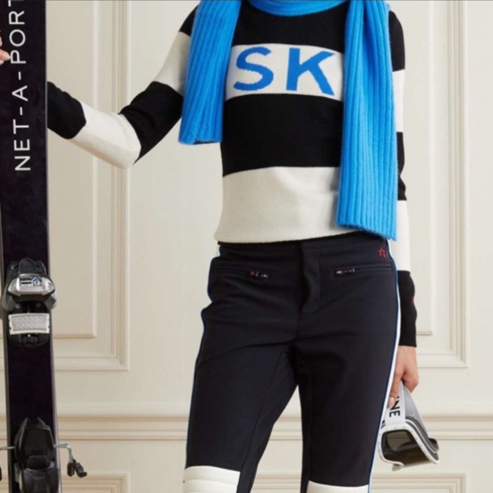 Perfect Moment Schild Merino Wool Turtleneck Ski Striped Sweater - Picture 3 of 7